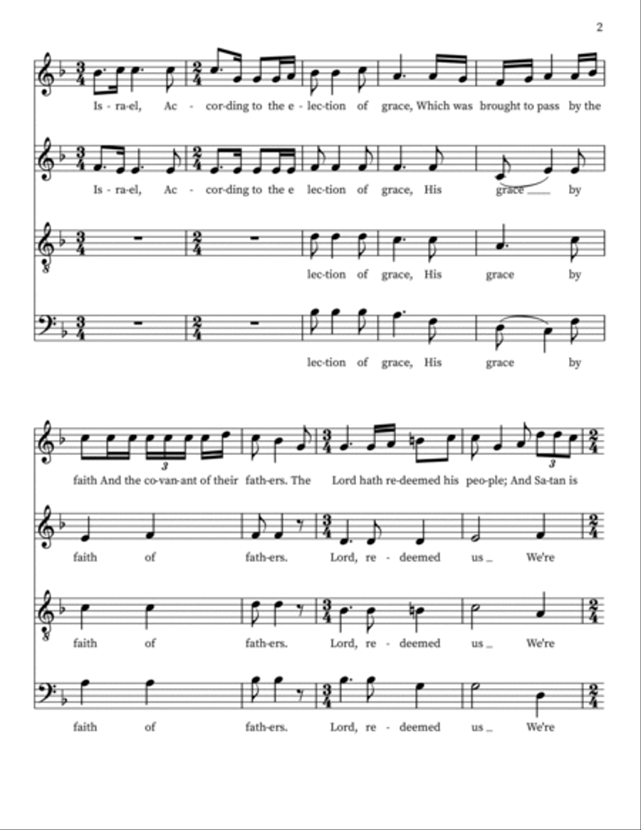 The Lord Hath Brought Again Zion 4-Part scores gallery preview page 2