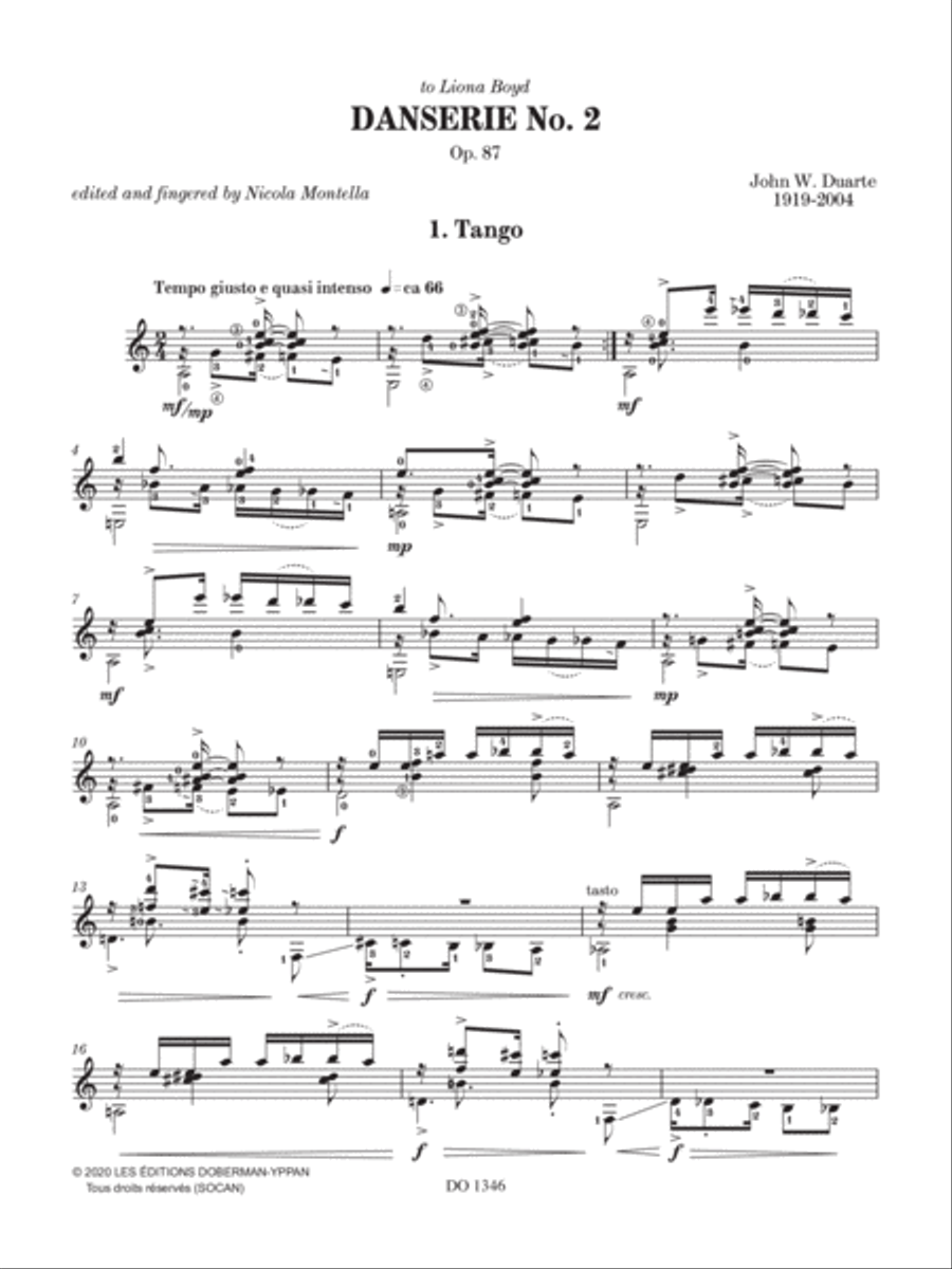 Danserie No. 2, Op. 87 Classical Guitar scores gallery preview page 3