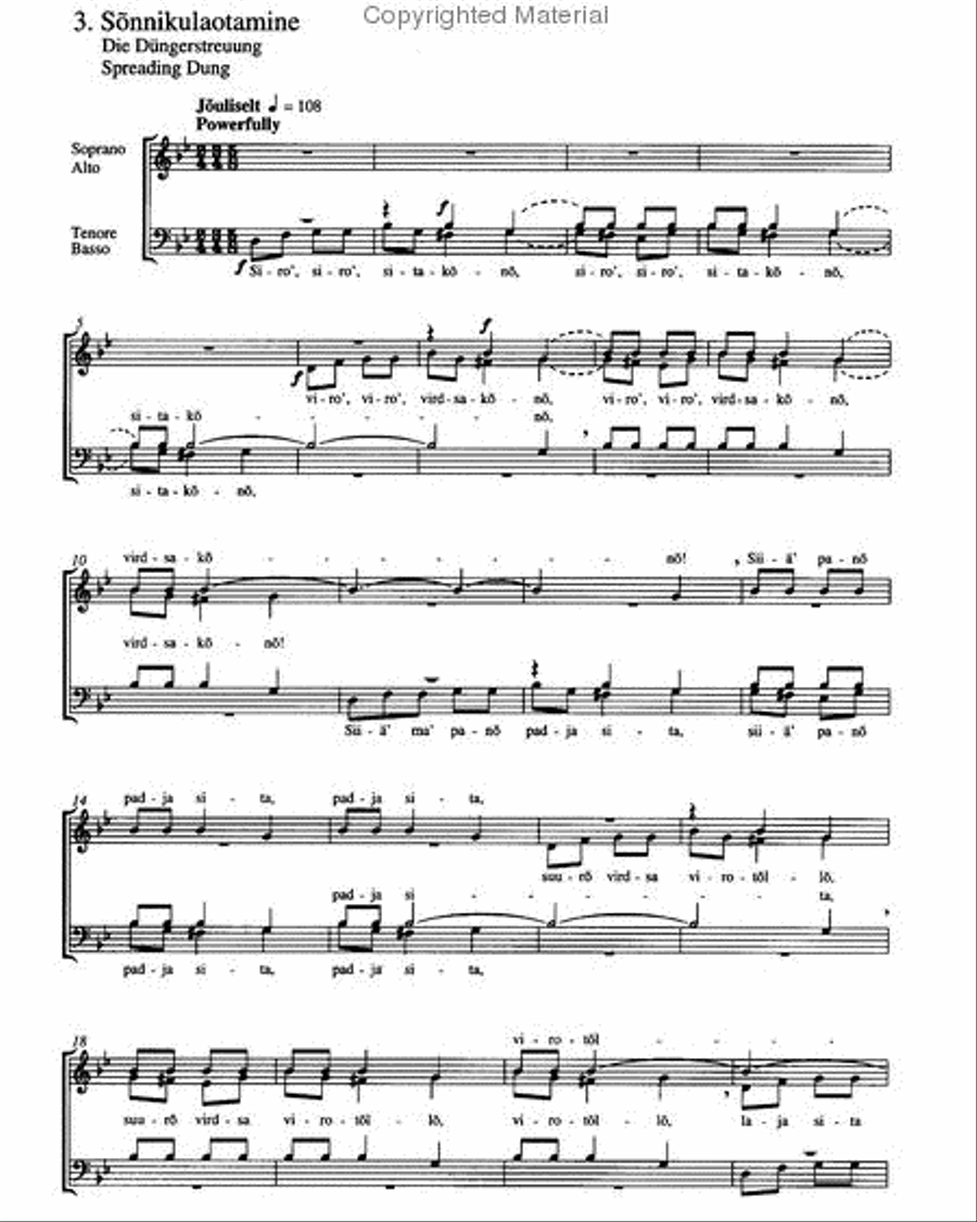 Drei Arbeitslieder aus Setu Choir scores gallery preview page 4
