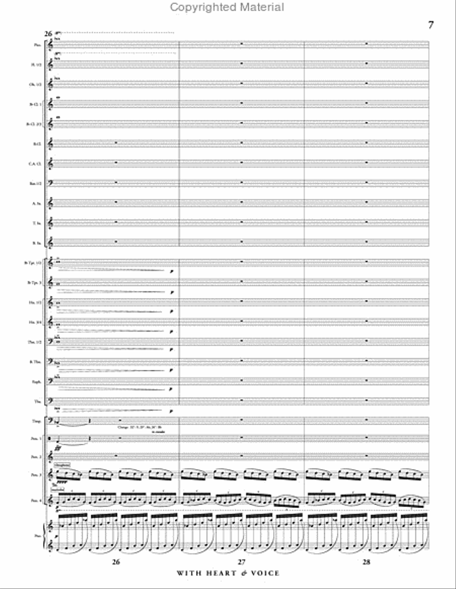 With Heart and Voice (score only) Concert Band scores gallery preview page 8