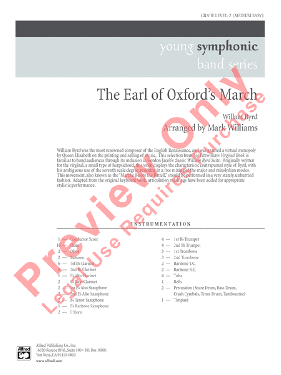 The Earl of Oxford's March Concert Band scores gallery preview page 2