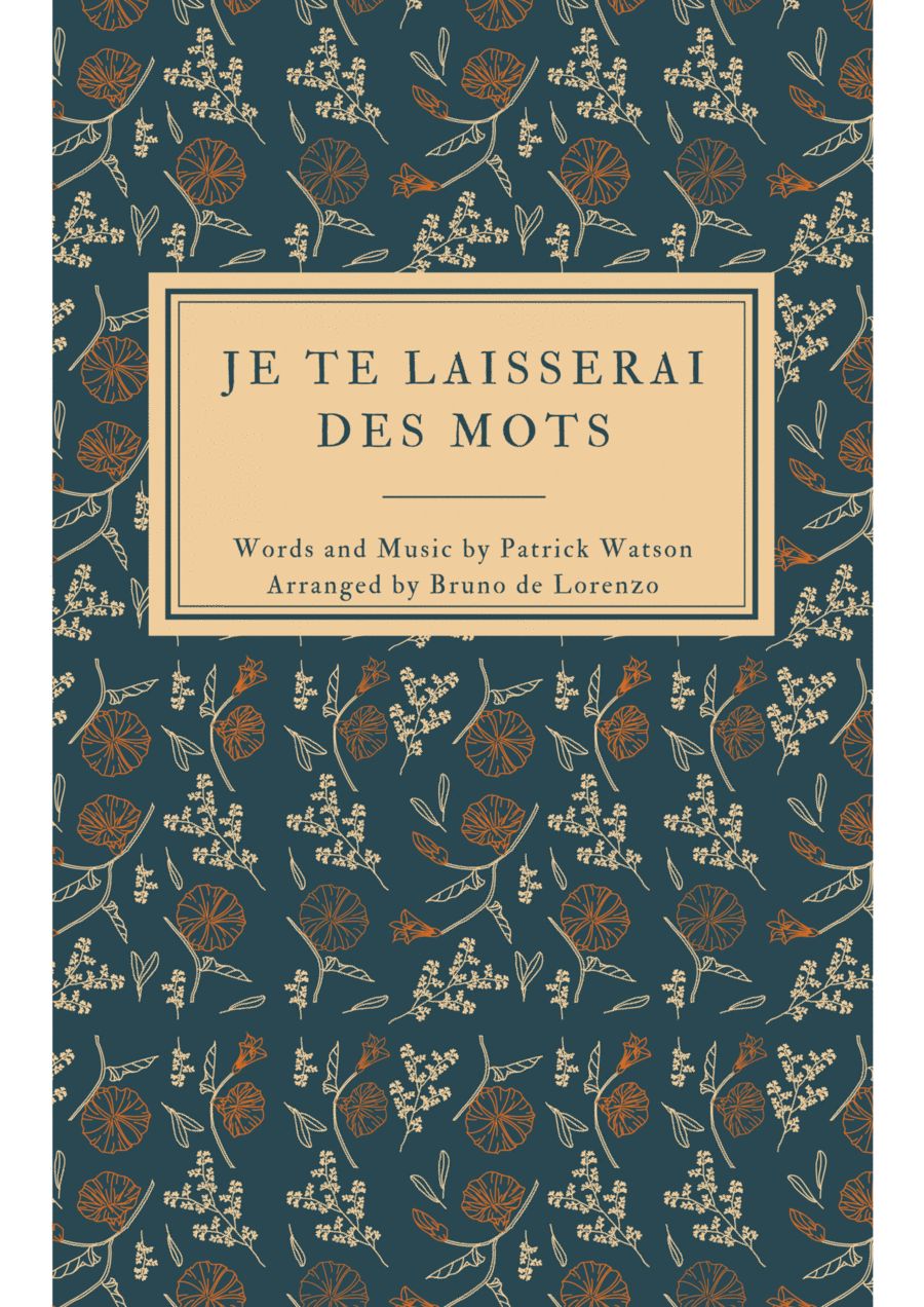 Je Te Laisserai Des Mots Piano Solo scores gallery preview page 1
