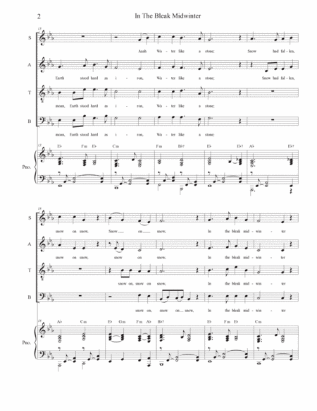 In The Bleak Midwinter (with "The First Noel") (SATB) image number null