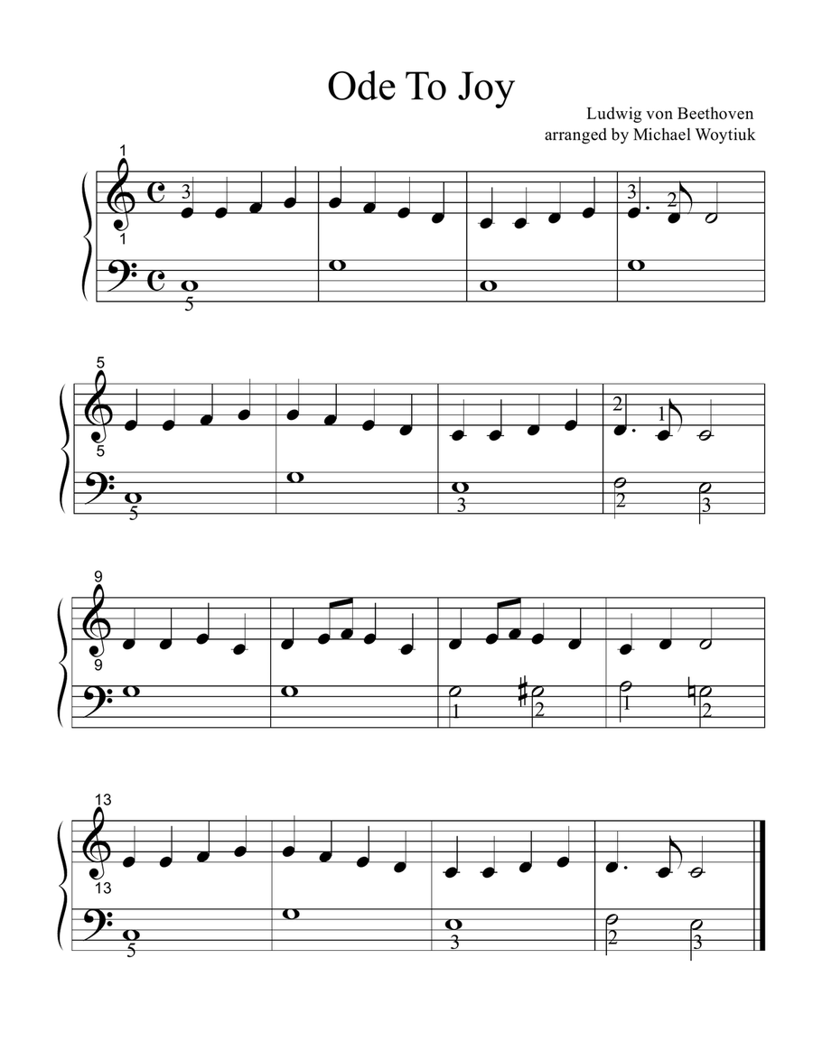 Beginner Piano Classics Easy Piano scores gallery preview page 1