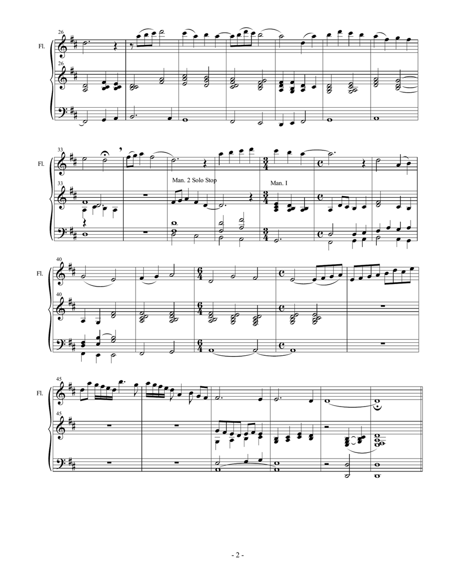 Salve Regina for Organ and Flute Woodwind Duet scores gallery preview page 2