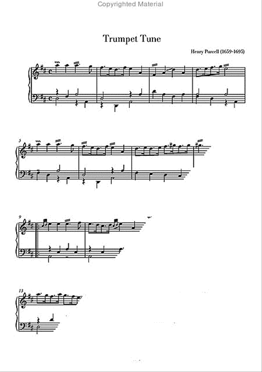 Trumpet Tune für Orgel D-Dur Trumpet scores gallery preview page 2