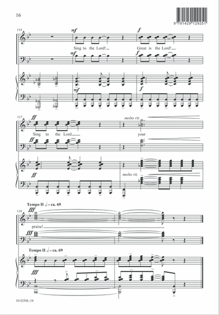 Psalm 98 4-Part scores gallery preview page 16