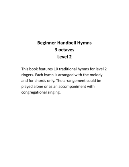 Easy Handbell Hymns (3 octave handbells) image number null