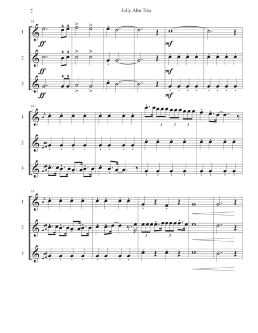 Jolly Alto Trio Jolly Alto Trio Small Ensemble scores gallery preview page 3