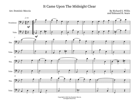 It Came Upon The Midnight Clear- Trombone and Tuba Duet image number null