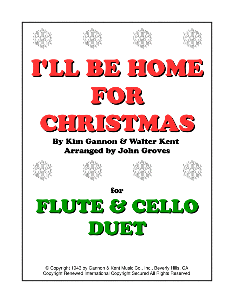 I'll Be Home For Christmas Flute scores gallery preview page 1