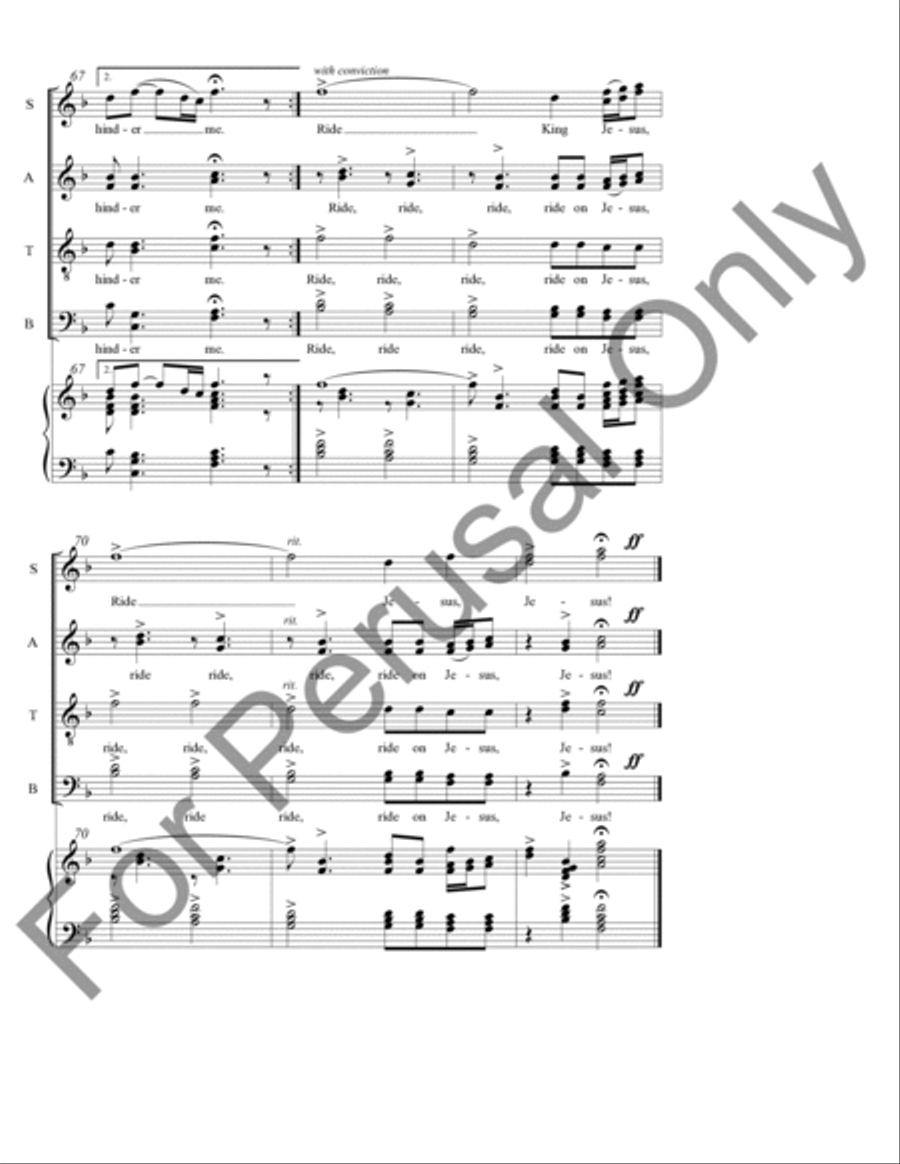 Ride On, King Jesus! 4-Part scores gallery preview page 14