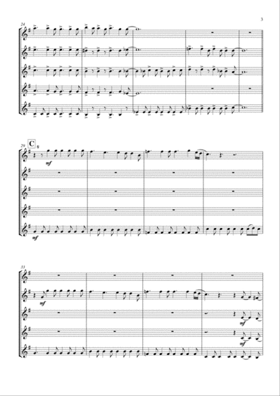 It's Still Rock And Roll To Me Woodwind Ensemble scores gallery preview page 4