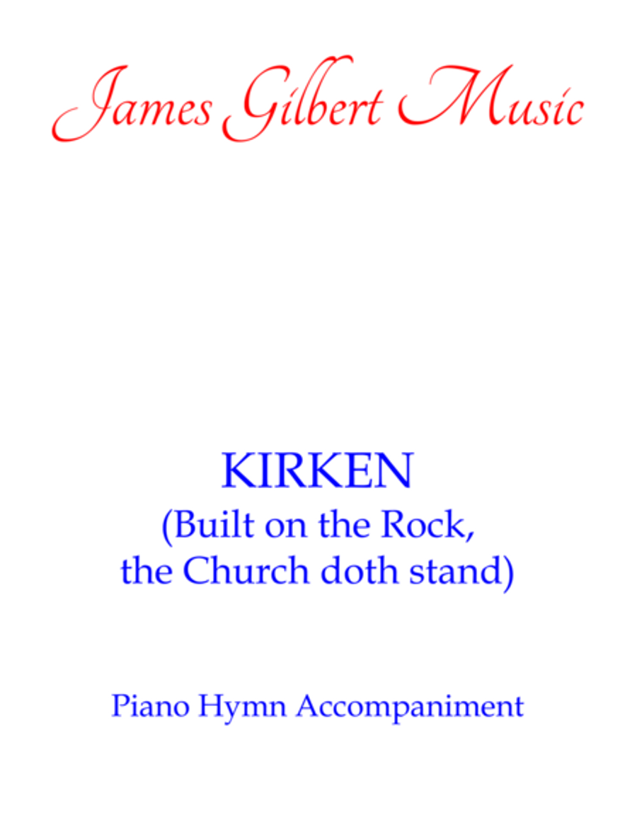 KIRKEN (Built On The Rock, The Church Doth Stand) Piano Solo scores gallery preview page 1