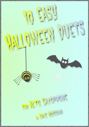 Book cover for 10 Easy Halloween Duets for Alto Saxophone