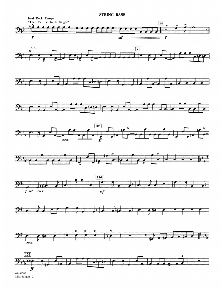 Miss Saigon (arr. Calvin Custer) - String Bass Full Orchestra scores gallery preview page 2