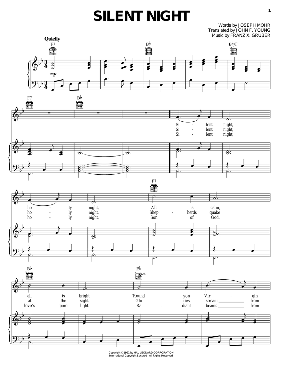Silent Night Silent Night Guitar scores gallery preview page 1