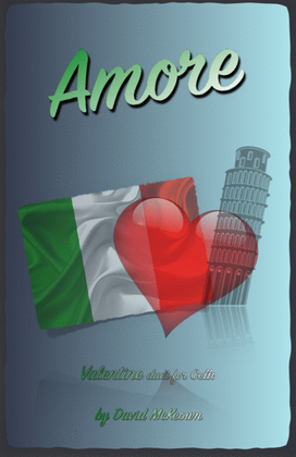 Book cover for Amore, (Italian for Love), Cello Duet