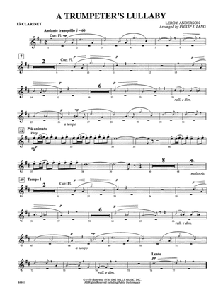 Trumpeter's Lullaby (with Trumpet Solo): E-flat Soprano Clarinet