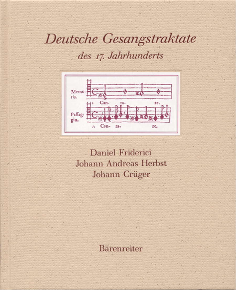 Deutsche Gesangstraktate des 17. Jahrhunderts Collection / Songbook scores gallery preview page 1
