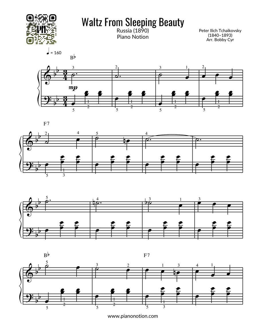 Sleeping beauty waltz piano sale