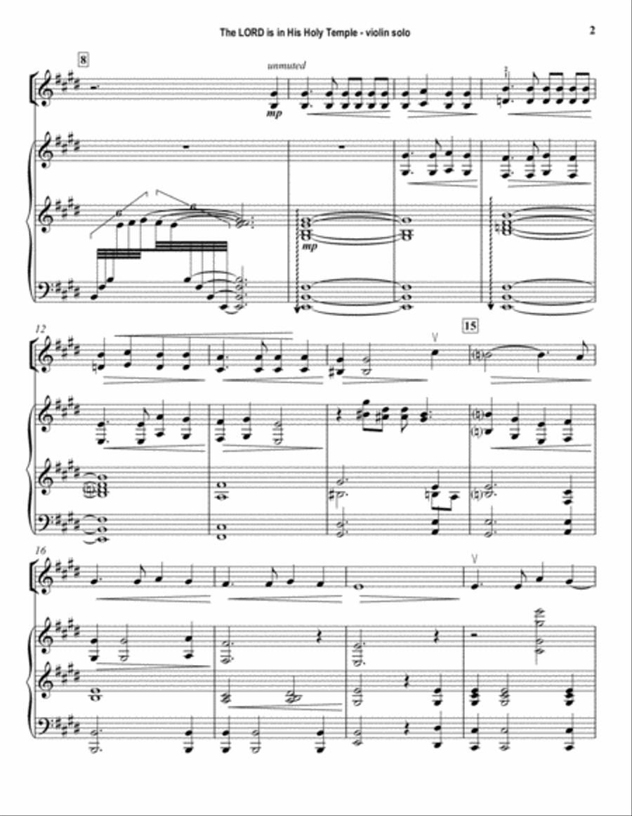 The LORD is in His Holy Temple with I Surrender All Small Ensemble scores gallery preview page 2