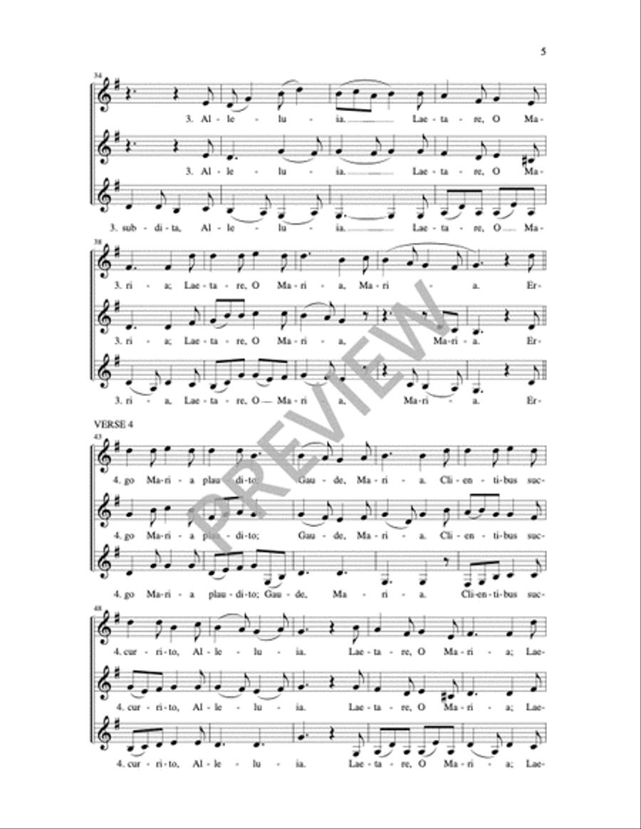 Regina Caeli, Jubila SSA scores gallery preview page 6