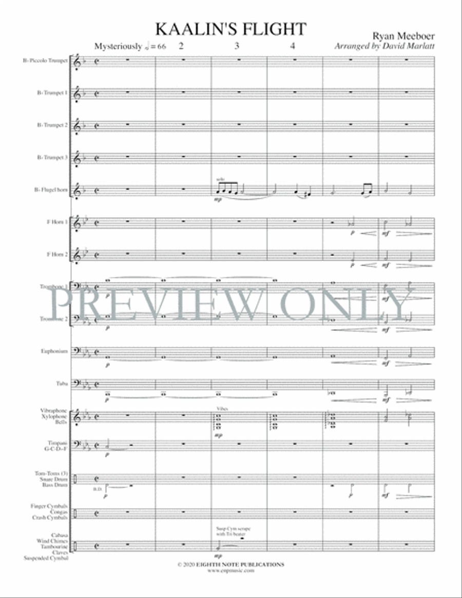 Kaalin's Flight Kaalin's Flight Small Ensemble scores gallery preview page 3