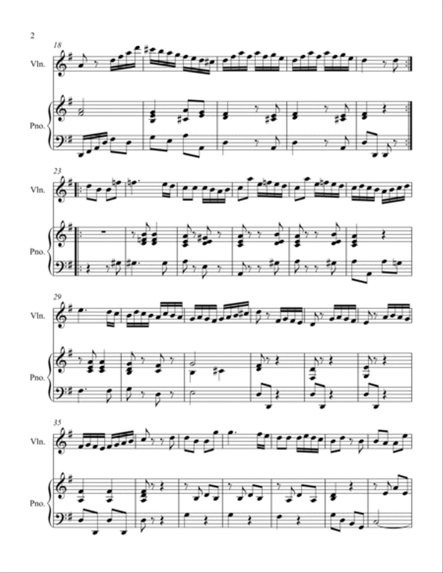 Sonatina Op. 36 #2 Sonatina Op. 36 #2 Violin Solo scores gallery preview page 2