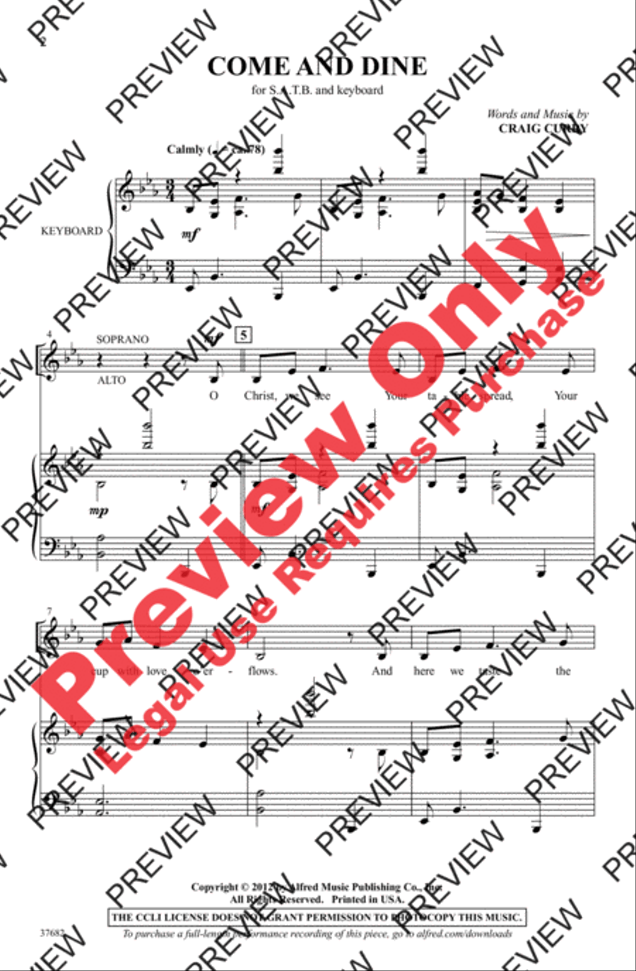 Come and Dine 4-Part scores gallery preview page 2