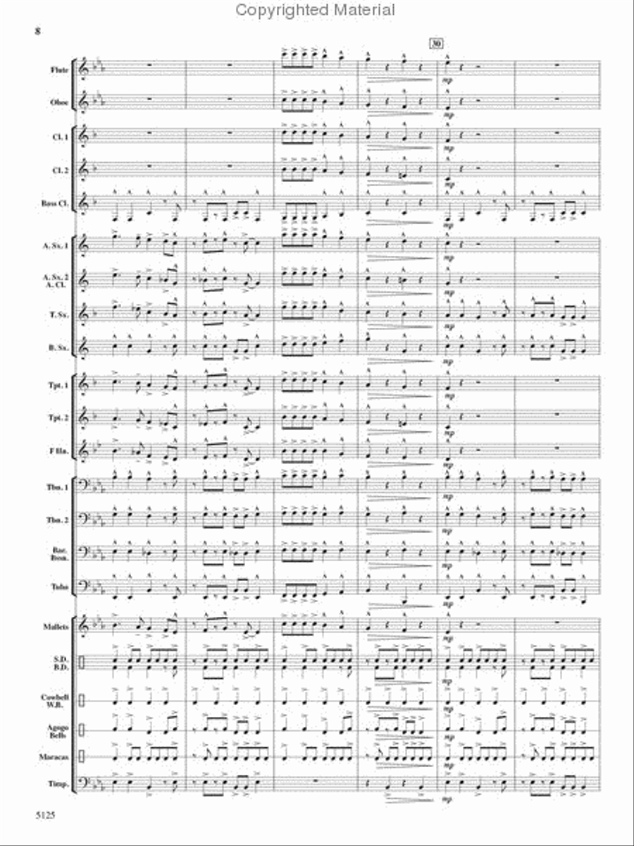 Deck the Halls With Chips and Salsa Concert Band scores gallery preview page 7