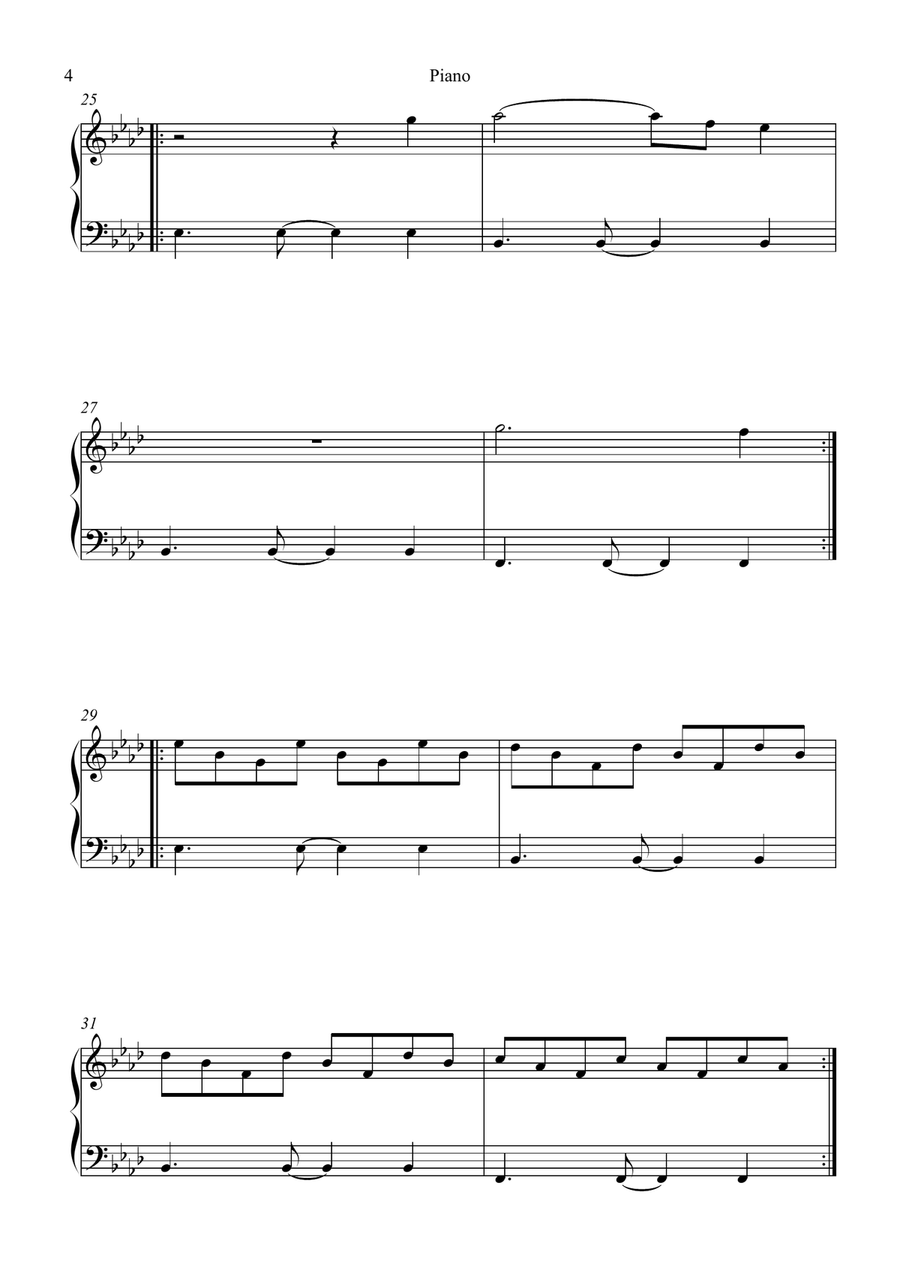 Clocks Clocks Easy Piano scores gallery preview page 4