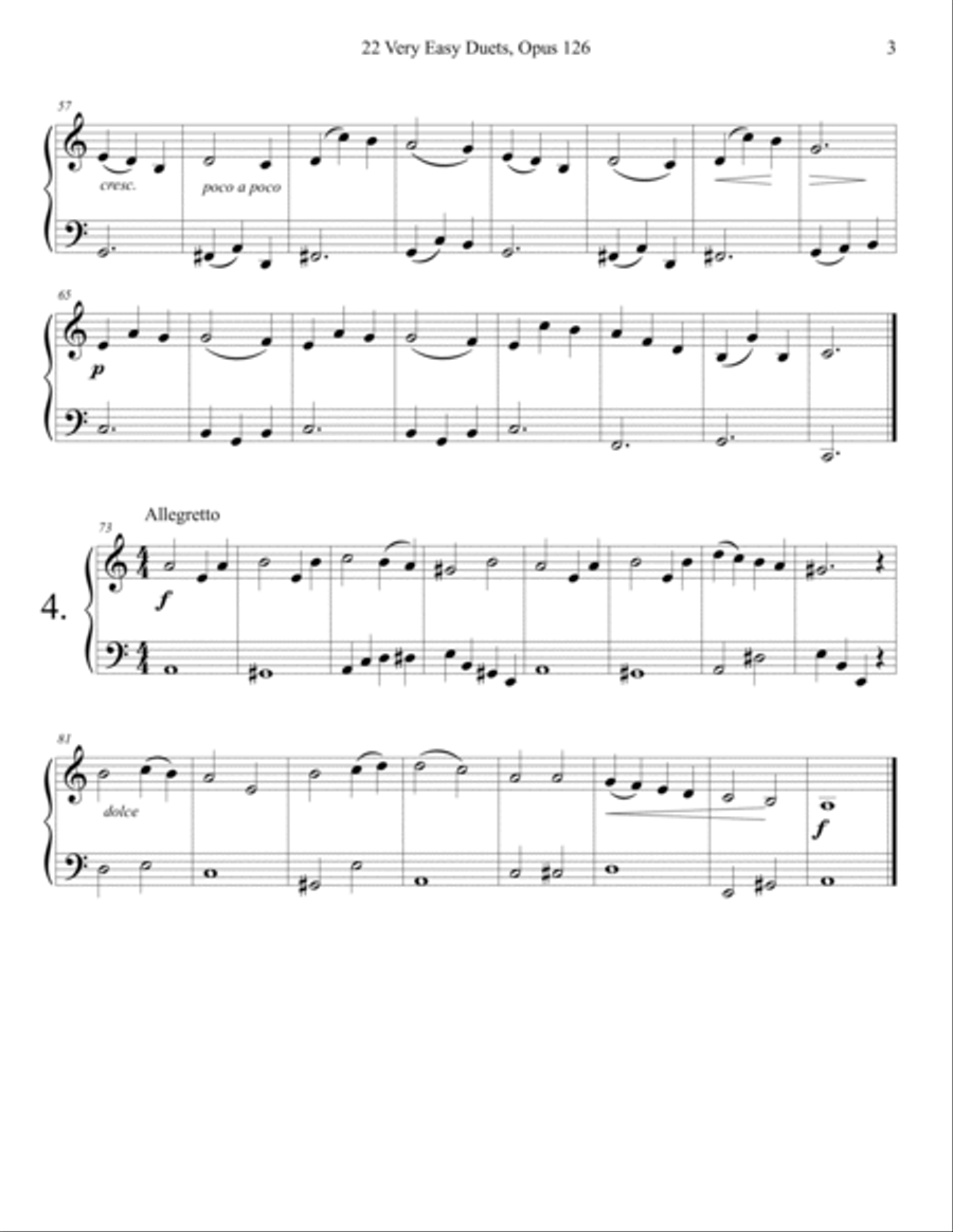 Sebastian Lee 22 Easy Duets Op. 126 for Piano Piano Method scores gallery preview page 3
