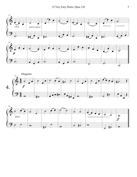 Sebastian Lee 22 Easy Duets Op. 126 for Piano