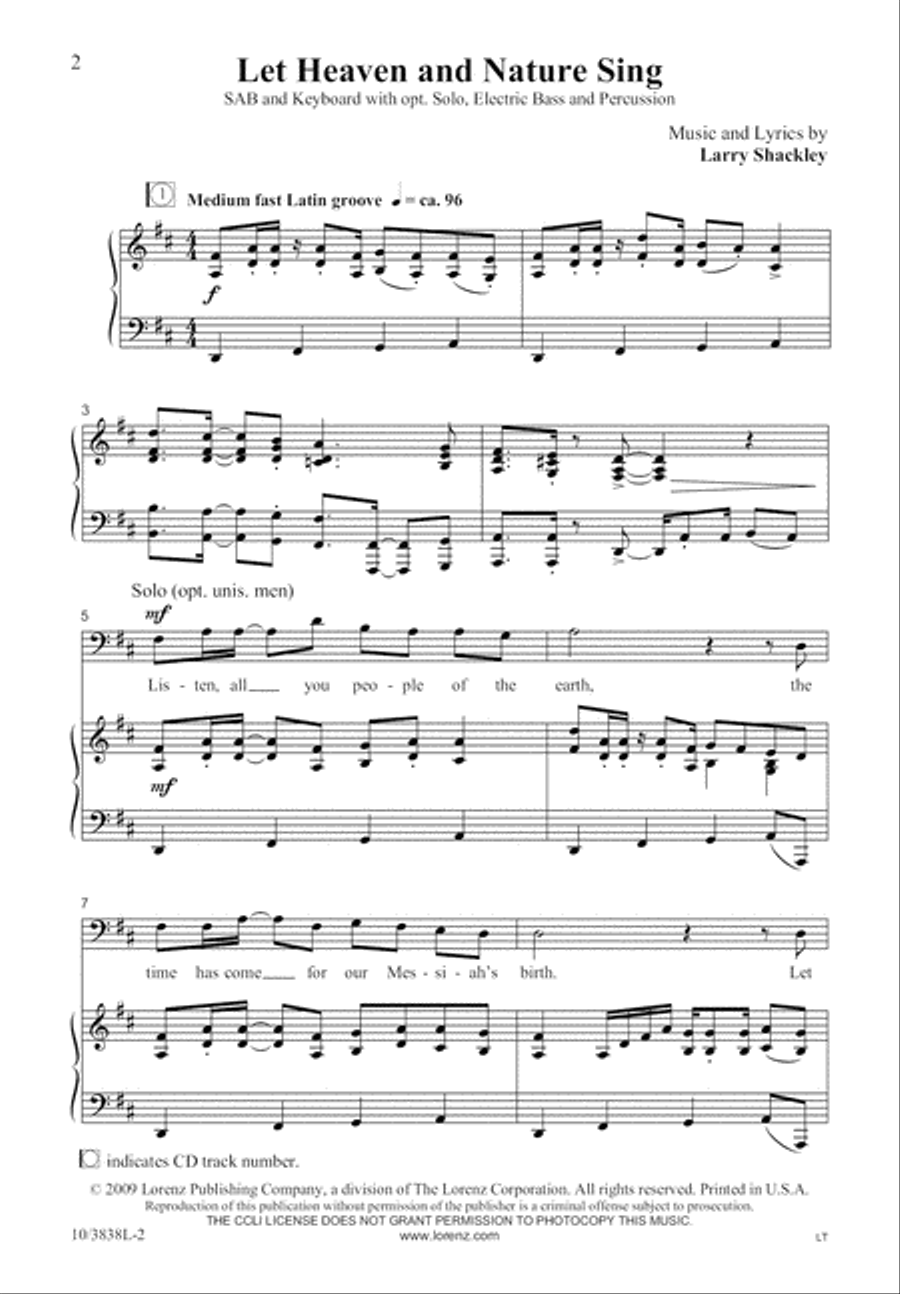 Let Heaven and Nature Sing 3-Part scores gallery preview page 3