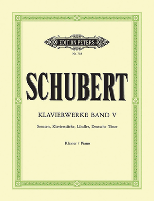 Book cover for Sonatas, Piano Pieces, Ländler, German Dances for Piano (Selection)