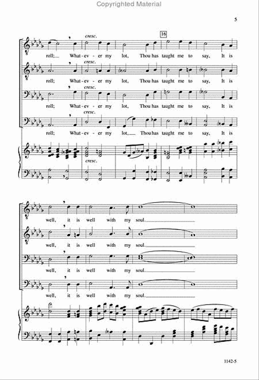 It Is Well with My Soul - TTBB Octavo TTBB scores gallery preview page 4