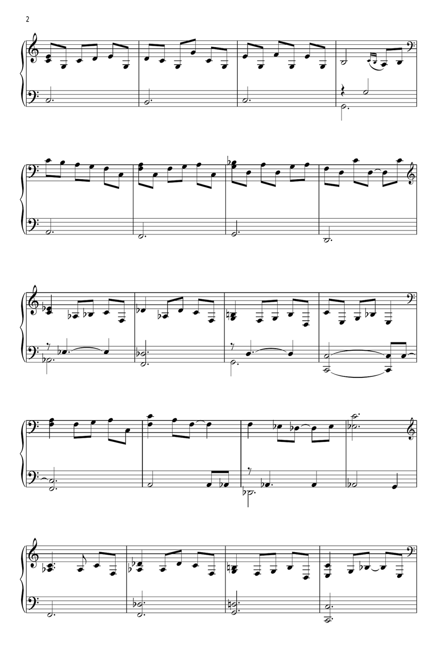 The Wandering Kind (Prelude) Piano Solo scores gallery preview page 2
