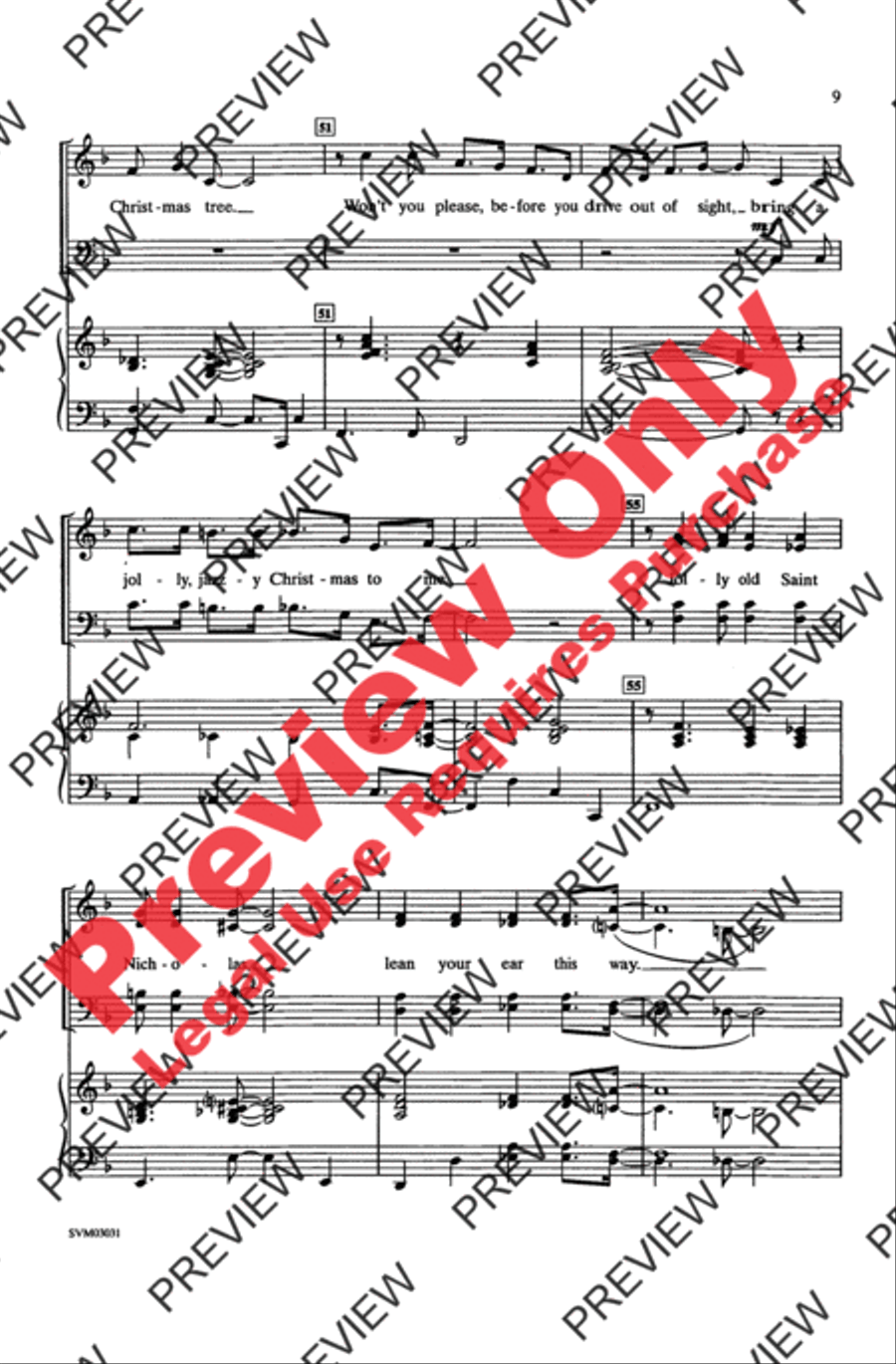 Jolly Jazzy Christmas A - SATB 4-Part scores gallery preview page 8