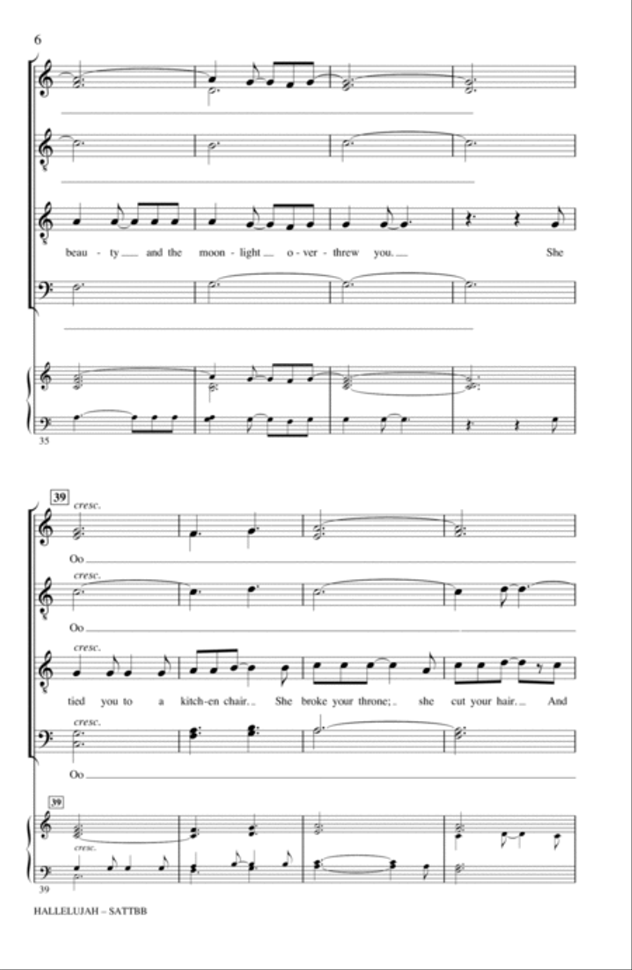 Hallelujah (arr. Philip Lawson) 4-Part scores gallery preview page 5