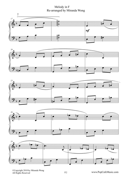 Romantic Melody in F for Piano Solo image number null