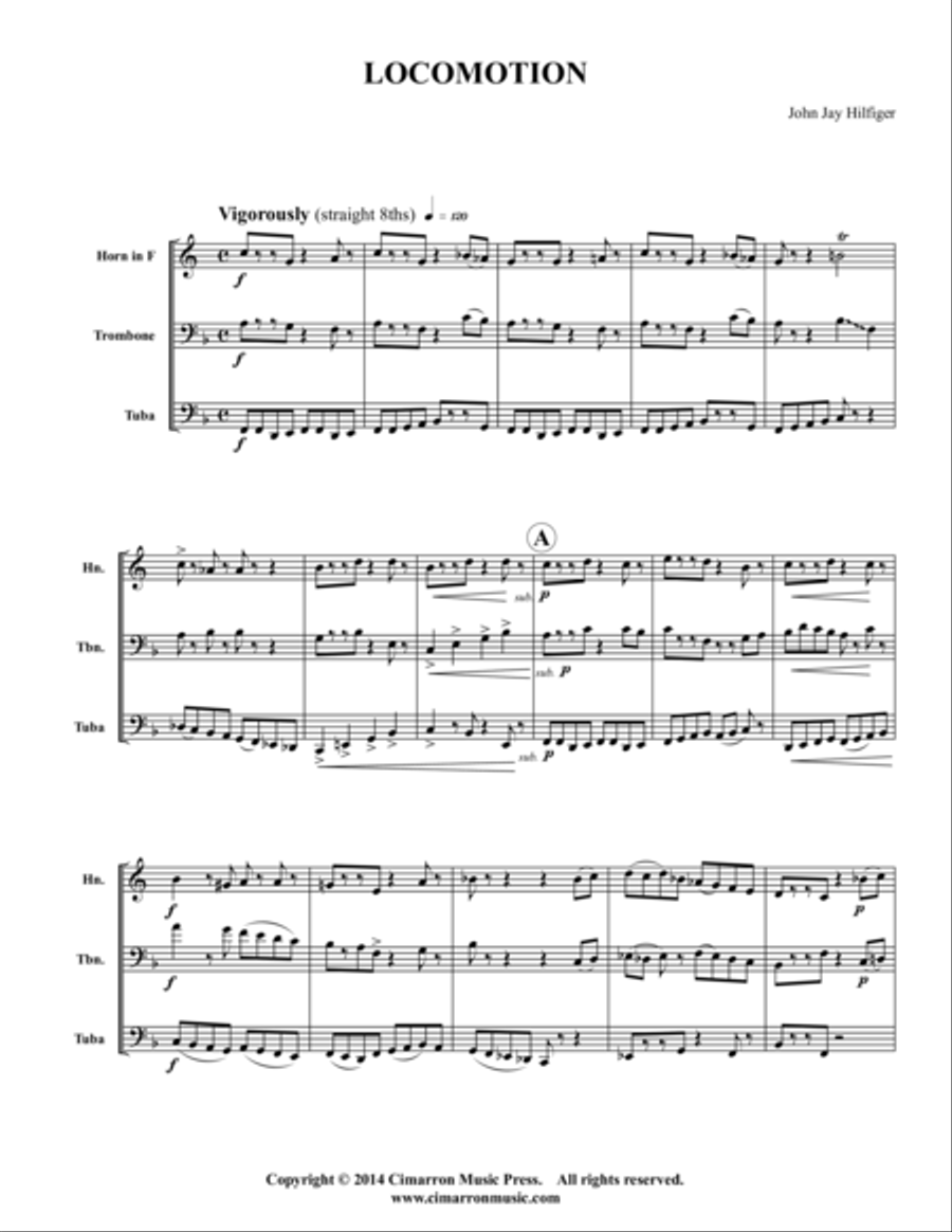 Locomotion Locomotion Brass Trio scores gallery preview page 1