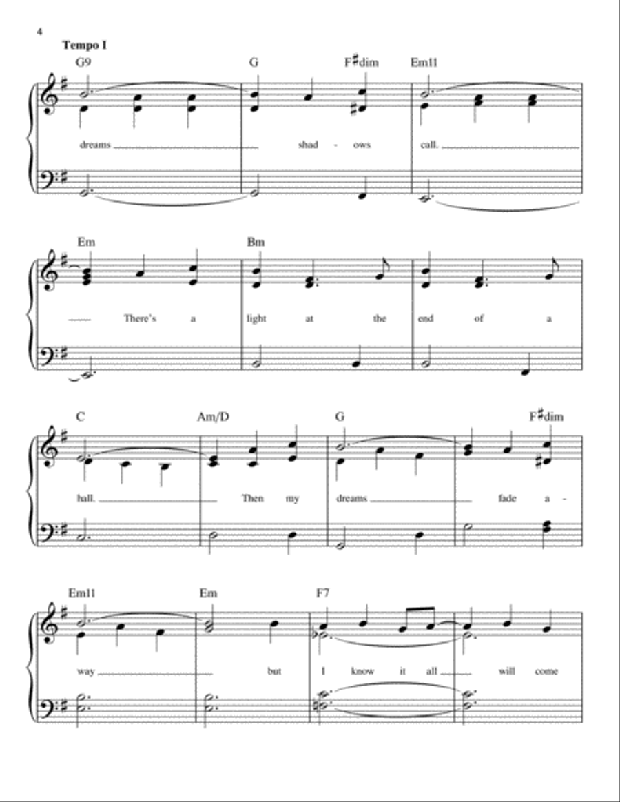 In My Dreams Easy Piano scores gallery preview page 4
