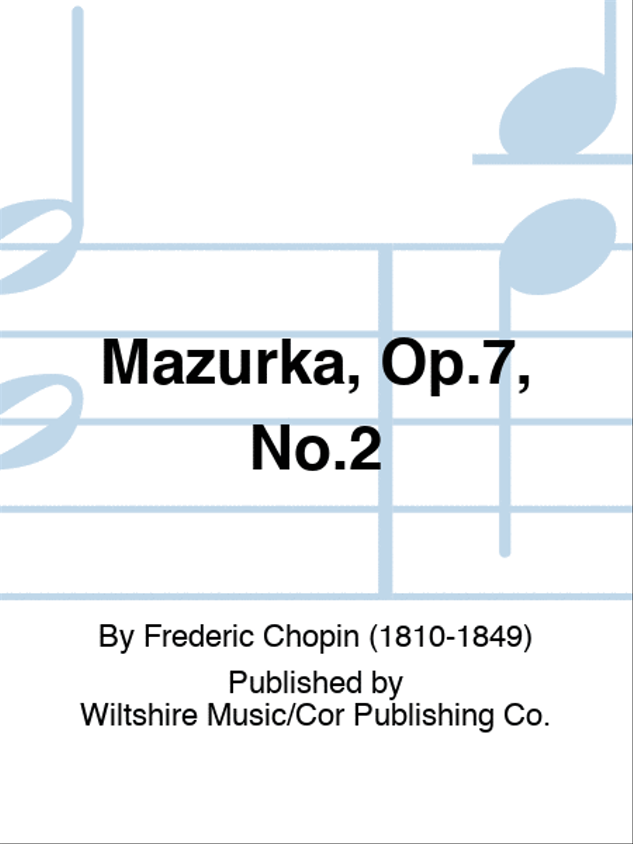 Mazurka, Op.7, No.2 Violin Solo scores gallery preview page 1