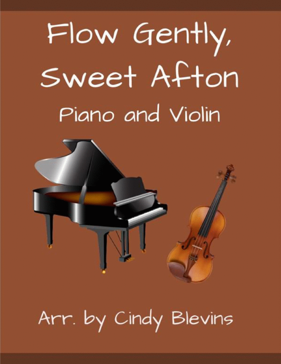Flow Gently, Sweet Afton, for Piano and Violin Violin Solo scores gallery preview page 1