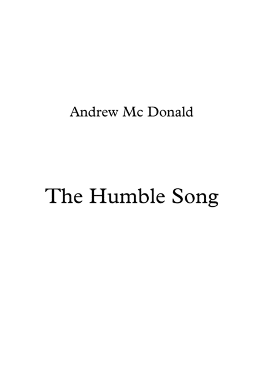 The Humble Song The Humble Song Voice scores gallery preview page 1