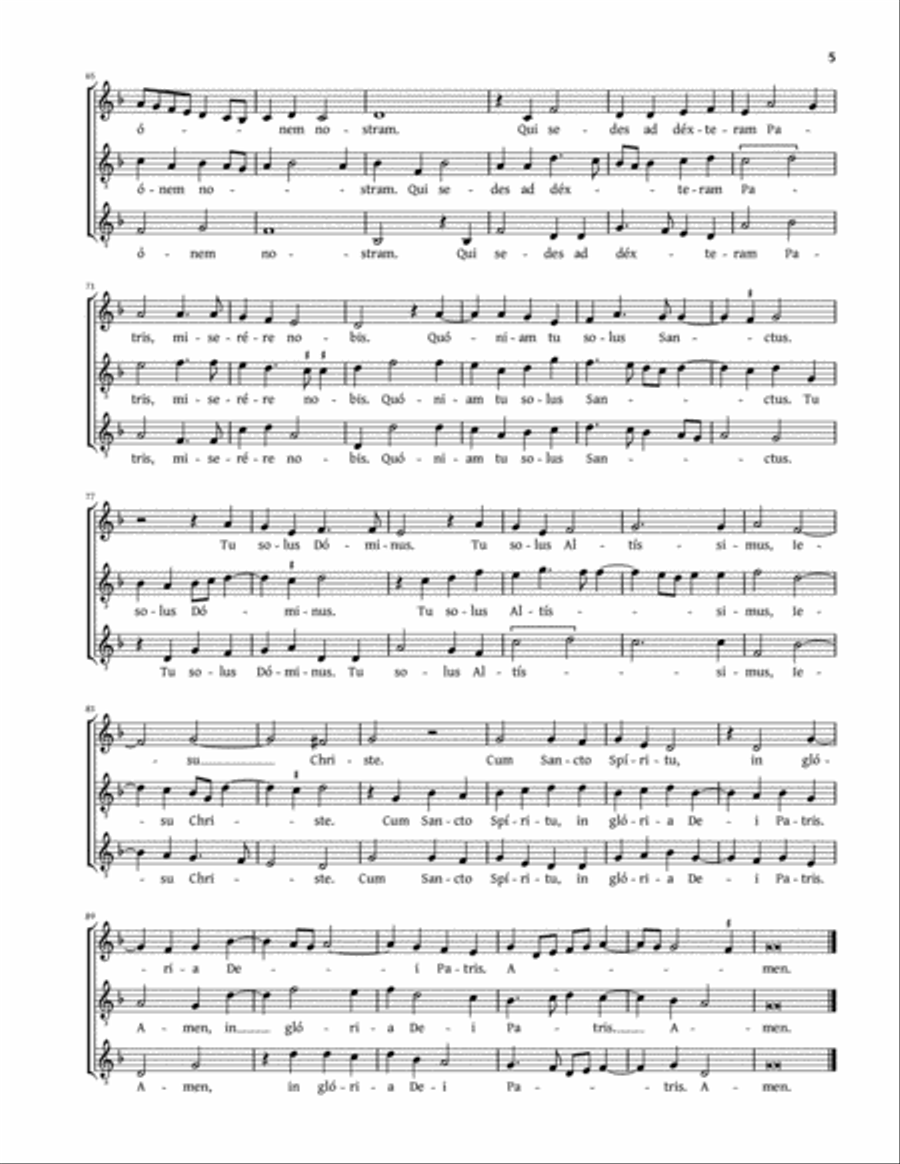 Missa prima a 3 (Asola) - SAT, SAB, STT, STB, AAT, AAB, ATT, or ATB STB scores gallery preview page 5