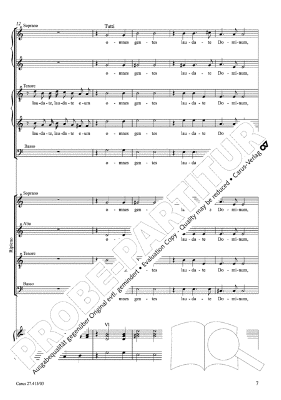 Laudate Dominum Primo 4-Part scores gallery preview page 8