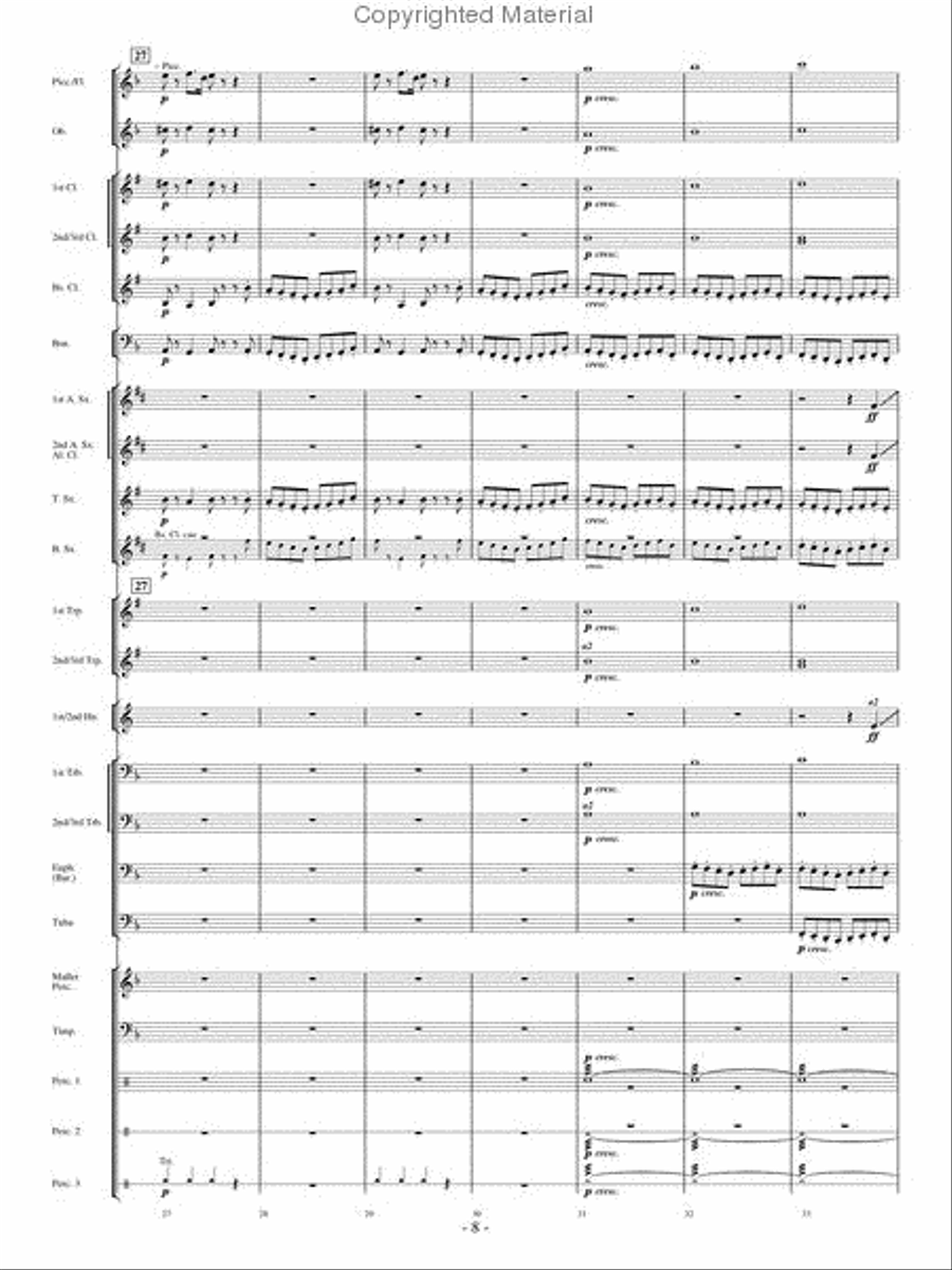 Quest of the Undaunted Knight Concert Band scores gallery preview page 7