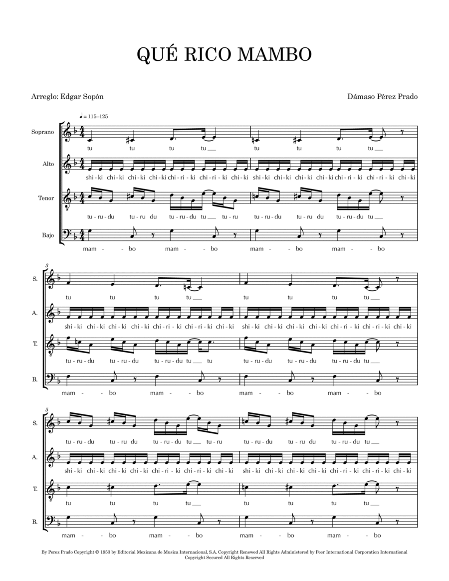Que Rico Mambo Divisi scores gallery preview page 1